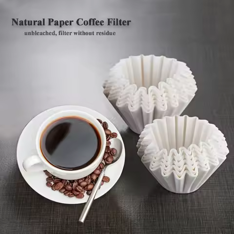 50/100pcsHand Brewed Drip Filter Coffee Filter Paper, Fits B75 Coffee Dripper & 1-2 Cups Wave Drippe