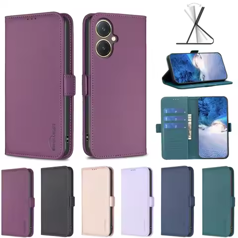 Leather Wallet Phone Case For VIVO Y78 5G Y36 Y27 4G Y02 4G Y35 4G Y22S Y02S Y15S Y21 Y21S Cover Pho