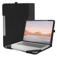 全城熱賣 - 適用於微軟Surface Laptop Studio 2 棉麻布紋筆記本電腦皮質保護套（黑色）