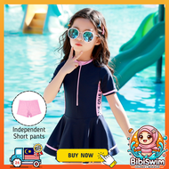 BIBISWIM Swimming Suit Baby Girl Swimsuit Kids Kid Long Short Sleeve 2 Piece