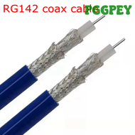 PGGPEY ขั้วต่อ RG-142 RG142อ่อนสีน้ำเงิน SFF-50-3หุ้มฉนวนสองชั้น RF โคซายน์สายเคเบิลอะแดปเตอร์สาย Co