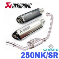 Akrapovic Exhaust CF Moto NK250 250SR Manifold Silencer Box Ekzos Tabung Power Boom Full System Stai
