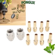 PONGUX 10PCS Drill Chuck Collet Set, Brass Precision Collet Chuck Set, Mini 0.5-3.2mm Collet Quick C