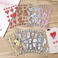 BluePink Embossed BT21 BTS Character Stickers / BT21 Army Cute Character Stickers / BTS BT21 Cartoon