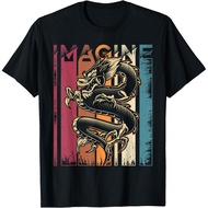 Retro Style 70s 80s 90s Graphic Harajuku Funny Imagine Dragon Vintage Cool Art T-Shirt