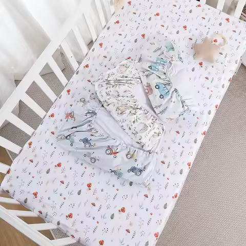HappyFlute New One Piece Cartoon Print 70*130CM Elastic Band Design Skin-friendly&Breathable Baby Be