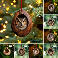 MORE Christmas Tree 2d Acrylic Ornaments Festive Wildlife Ornaments 2 Pcs Cute Christmas Tree Orname