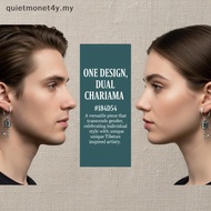 quietmonet4y Six Word Mantra Earrings for Women Vintage Prayer Wheel Jewelry Unique Spiritual Gift B