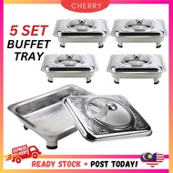 🍒CHERRY🍒5 Set Buffet Tray Buffet Kenduri Buffet Pan Food Tray Bekas Lauk Kenduri 5 in 1 Buffet Tray