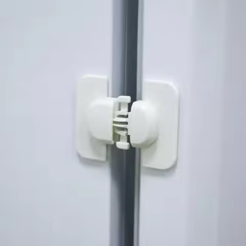 2PCS Refrigerator lock anti pinch handle cabinet door, refrigerator door closer buckle without openi