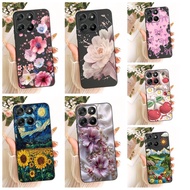 For Motorola Moto G15 Case XT2521-3 Popular Flower Painted Soft Silicone Phone Back Cover For Motoro