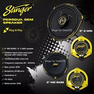 STINGER SPEAKER ST-6 OEM MID BASS AND 2 WAY SPEAKER PNP FOR PERODUA MYVI AXIA VIVA ALZA BEZZA ARUZ