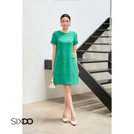SIXDO Green Woven Loose Dress (Green Woven Loose Dress)