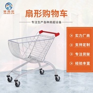 Pickup Truck Curved Manufacturer Fan-Shaped Shopping Cart Herringbone Supermarket	Metal Mall Superma