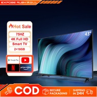 TV 32 Inch Smart TV Android 12.0, 4K Ultra HD LED Murah Television WiFi, Dolby Vision &amp; Dolby Audio