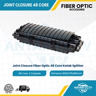 Joint Closure Fiber Optic 48 Core BB-C-2105 Splitter Box TEC-JB48C PP Material Dimension 450x170x95M