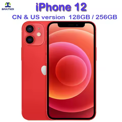 Unlocked iPhone 12 CellPhone 128GB/256GB ROM 4G RAM Original 6.1" OLED Screen A14 Bionic 12MP 95% Ne