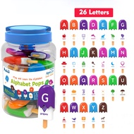 ABC Alphabet Learning Toys Letters Animal Matching Puzzle Toy Ice Cream Color Sorting Activity Monte