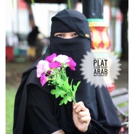 Niqab Bandana Fringe Plate Chiffon Silky Arabic/ Veil Fringe Couple Niqab Fringe Chiffon By fathimah