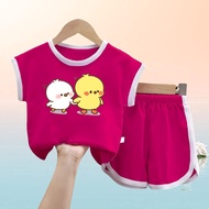 Gsfit4You 2.2 Ramadan fashion sale Girls' t-shirt set Character children's suit/ Cheap children's su