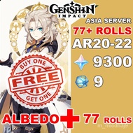 【COD+GIFT】Genshin Impact Account Albedo plus 77+ Rolls 9300 Primos  Wish Account 【AR 20-25】