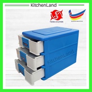 3 Tier A4 size Drawer 272/3 Twins Dolphin Laci A4 3 Tingkat