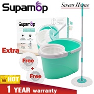 Supamop S220 Blue Spin Manual Press Dehydrate Cleaning Mop