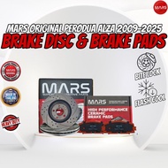 MARS BRAKE DISC / DISC ROTOR - PERODUA ALZA 2009-2025