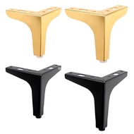 【MT】 4 Pieces Table Feet Sofa Bed Leg Iron Furniture Legs Replacement（Gold Black）