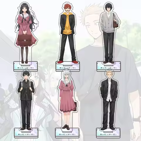 Anime The Fragrant Flower Blooms with Dignity 15CM Acrylic Stand Figures Rintaro Kaoruko Waguri Cosp