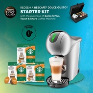 NESCAFE Dolce Gusto Genio S Touch Silver Automatic Coffee Machine With 3 Box Starbucks Capsules