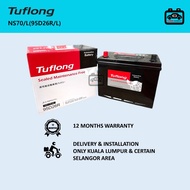 Tuflong Hitachi NS70 | NS70L | 95D26 battery bateri Perdana Wira Waja Unser Alphard Vellfire Camry Sentra