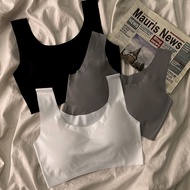 D0512 Ice Silk Underwear Women Seamless Korean Version Sports Wireless Push-Up Bra Showing Breasts S