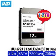 【MR3C】詢問貨況 含稅 WD Ultrastar DC 16T HC520 企業級硬碟 HUH721212ALE60