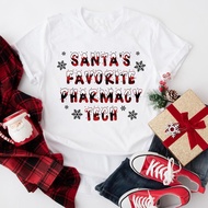 [Cod] Santas Favorite Pharmacy Tech Christmas Shirt Christmas Pharmacy Tech T-Shirt Xmas Pharmacy Te