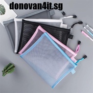 DONOVAN4IT Zipper Pouch Stationery Colorful Cosmetic Bag Transparent Handbags Coin Purse Document Ba