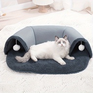 2-in-1 Cat Tunnel Bed, Removable Kitten Lounge, for Cats up to 8.82 lbs - Comfortable and Fun Cat Ho