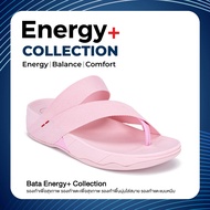 [New Arrival] Bata บาจา Energy+ รองเท้าแตะหูหนีบ แฟชั่น สายผ้าไนลอน ยอดฮิต ดีไซน์เท่ห์ สวมใส่ง่าย สำหรับผู้หญิง รุ่น Energy+ สีชมพู รหัส 5715515