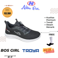 TROYA Sepatu New Era BOS GIRLS 30 - 37 hitam sepatu sekolah anak perempuan sepatu anak cewek sepatu 