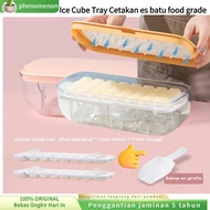 Phen Ice Cube Tray food grade shatterproof ice cube mold Ice Cube Storage Box Refrigerator Freezer I