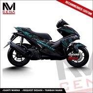 Sticker Decal Aerox 155 Decal Sticker Aerox 155 Striping Aerox Full Body Decal Aerox bluech
