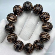 MHwith Certificate Authentic Authentic Vietnam Nha Trang Black Flag Nan Agarwood Bracelet Wild Black Oil Old Materials