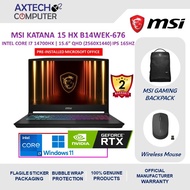 MSI Katana 15 HX B14WGK-676MY 15.6'' QHD 165Hz Gaming Laptop ( i7-14700HX, 16GB D5, 1TB SSD, RTX5070