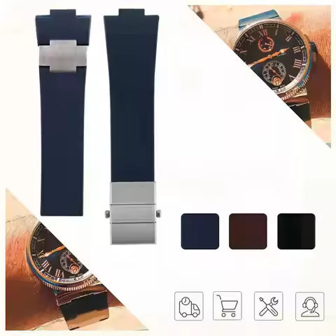 Silicone Watch Strap for Athens Observation Navigation 1183 Men's Women's Waterproof For Ulysse Nard