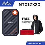 NETAC NT01ZX20-001T-32B 1TB USB 3.2 2000MB/1800MBPS SPEED TYPE C EXTERNAL SSD BLUE PORTABLE SSD