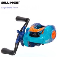 BILLINGS casting Reel BC 7.3:1 High Speed Gear Ratio 6+1 BB Drag 8.5KG Aluminum Double Spool Carbon 