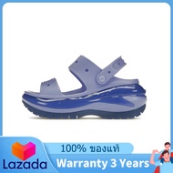 ของแท้พิเศษ Crocs Classic Mega Crush Clog Purple Shoes Non - Slip Thick Sole Beach Sandals 207989 -