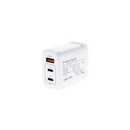 ProMini Gw70 Dual PD3.0 + QC GaN 70W Wall Charger 2 Type C 1 Type A Fast Charging