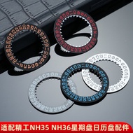 Suitable for Seiko NH35 NH36A Weekly Plate White Black Plate Accessories 4R35 4R36A 3 Points Calenda