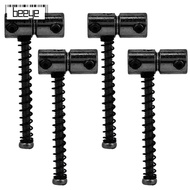 BEEYE ​4PCS Electric Guitar Bass Bridge Saddles​, ​Black ​String Saddles​ ​Electric Bass Compensated